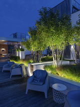 strakke tuinverlichting met LED strip