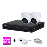 Dahua Camera Set met 2 Turret Camera's en NVR met 960GB SSD