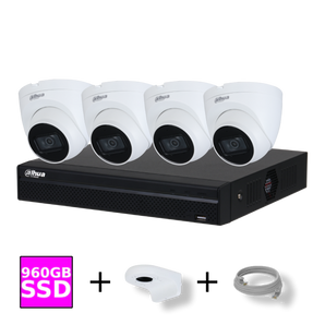 Dahua Camera Set met 4 Turret Camera's en NVR met 960GB SSD