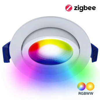 Slimme EcoDim LED RGB inbouwspot wit.