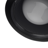 DOT grondspot met ring in Black Pearl Grey of Stainless Steel