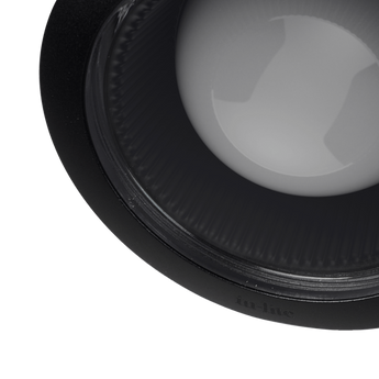 DOT grondspot met ring in Black Pearl Grey of Stainless Steel
