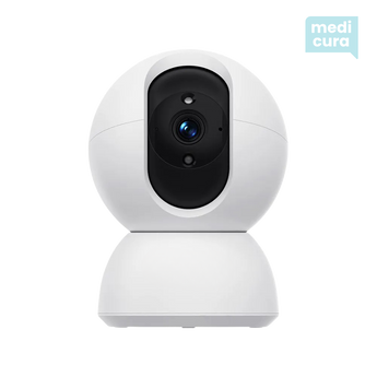 Draaibare wifi camera voor in de zorg.