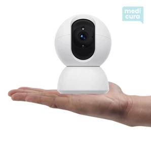 Draaibare wifi camera voor in de zorg.