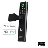 Klink Smart One zwart slim voordeurslot met vingerafdrukscanner