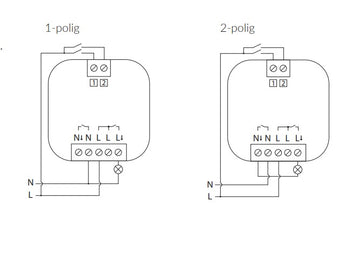 Plejd REl-01-2P Aansluitschema