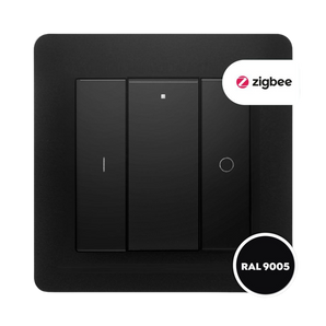 Draadloze Zigbee wandschakelaar zwart – Slimme lichtbediening