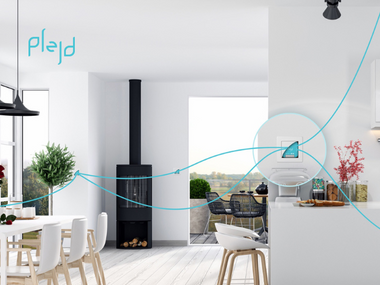 Slimme woning met verlichting bediend via Plejd en Google Home.