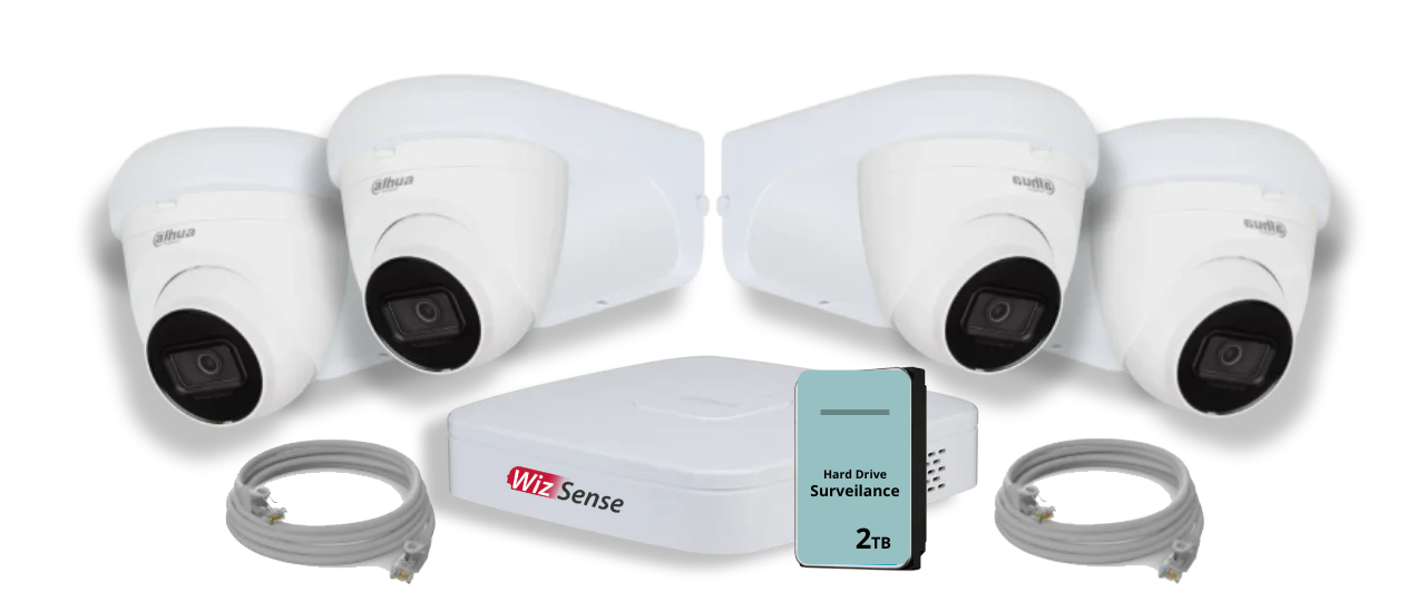 Dahua complete cameraset in het wit