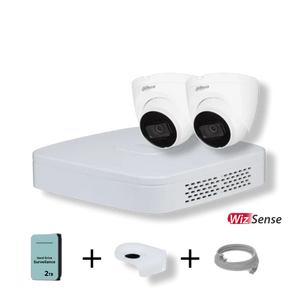 Dahua 4-kanaals NVR Set met 2x4MP Camera's Wit en 2TB HDD