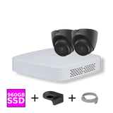 Dahua Camera set met 2 zwarte Cameras SSD 