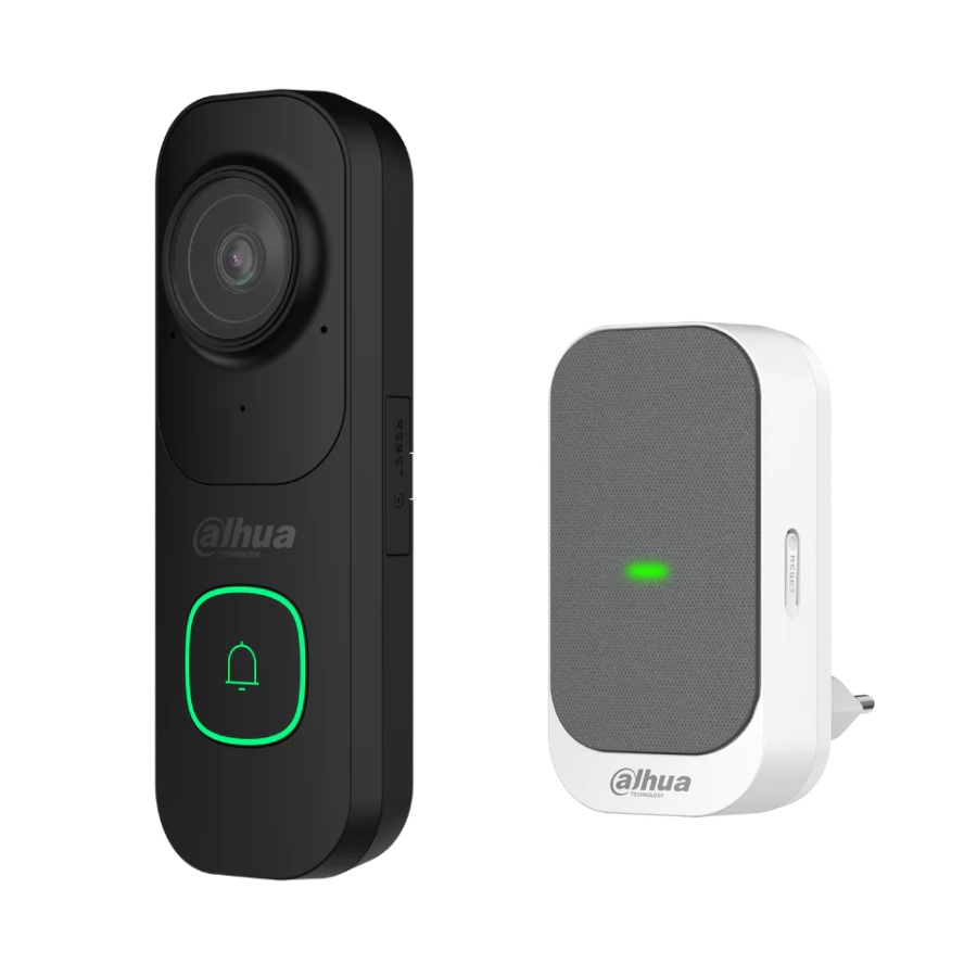 DahuaSlimmeWiFiDeurbelsetZwartmetGong(DH-VDKP01-BG)