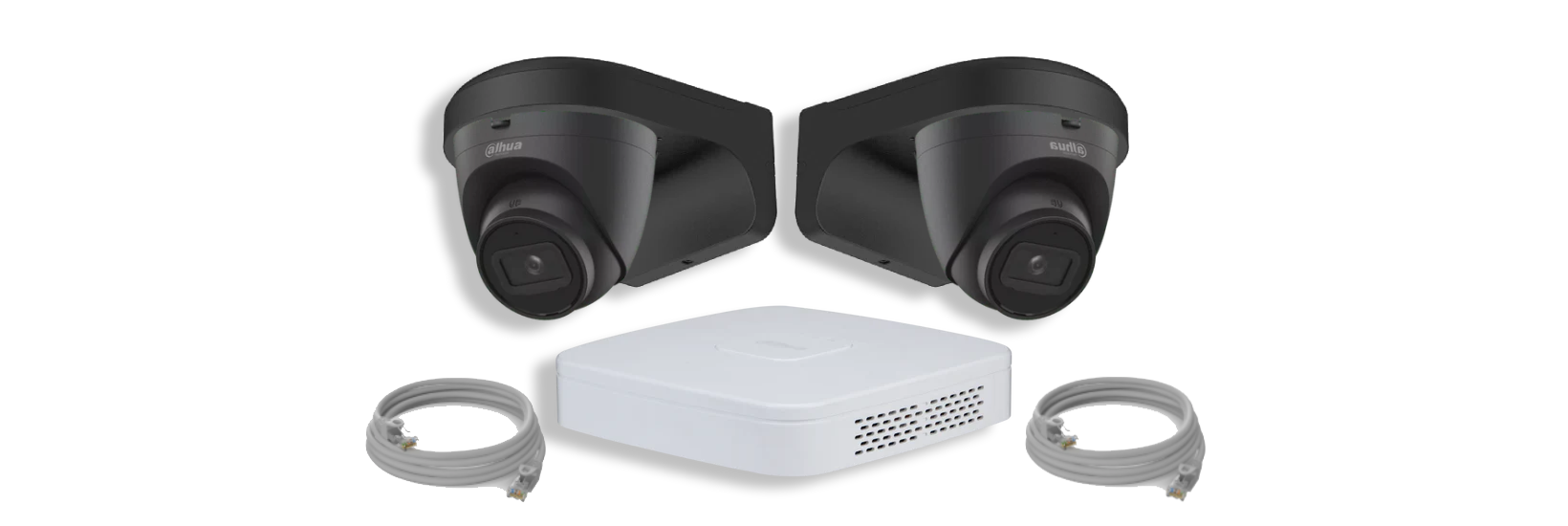 Dahua Camera set met 2 zwarte camera's
