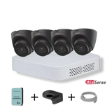 Dahua Camera set met 4 zwarte camera's en 2tb HDD opslag