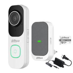 Dahua slimme WiFi deurbel set in het wit zonder abonnement.