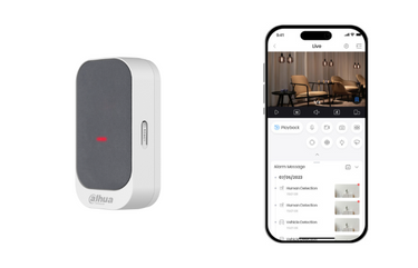 Dahua gong in te stellen via de app.