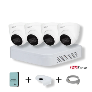 Dahua Camera set met 4 witte camera's en 2tb opslag