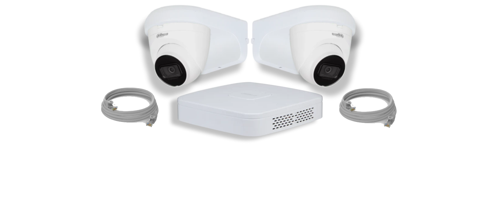 Dahua Full Hd NVR set met 2 camera's en beugels