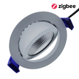 Slimme EcoDim LED RGB inbouwspot wit.