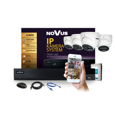 Novus NOVUSBOX6-2V2 cameraset met recorder en camera’s