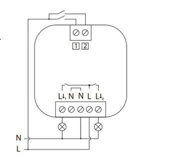 Plejd REL-02 Aansluitschema