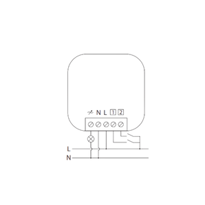 Aansluitschema van de Plejd VRI-03 dimmer.