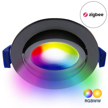 EcoDim Zigbee LED inbouwspot – Slimme RGBWW-verlichting voor thuis.
