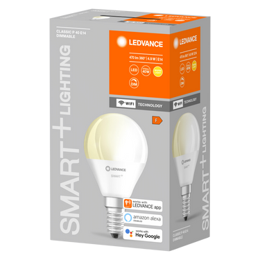 Bediening van LEDVANCE SMART+ WiFi Mini Bulb Dimmable E14 via smartphone-app